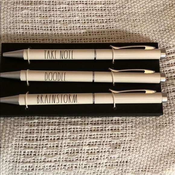 NIB Rae Dunn TAKE NOTE, DOODLE, BRAINSTORM pens - Picture 3 of 5